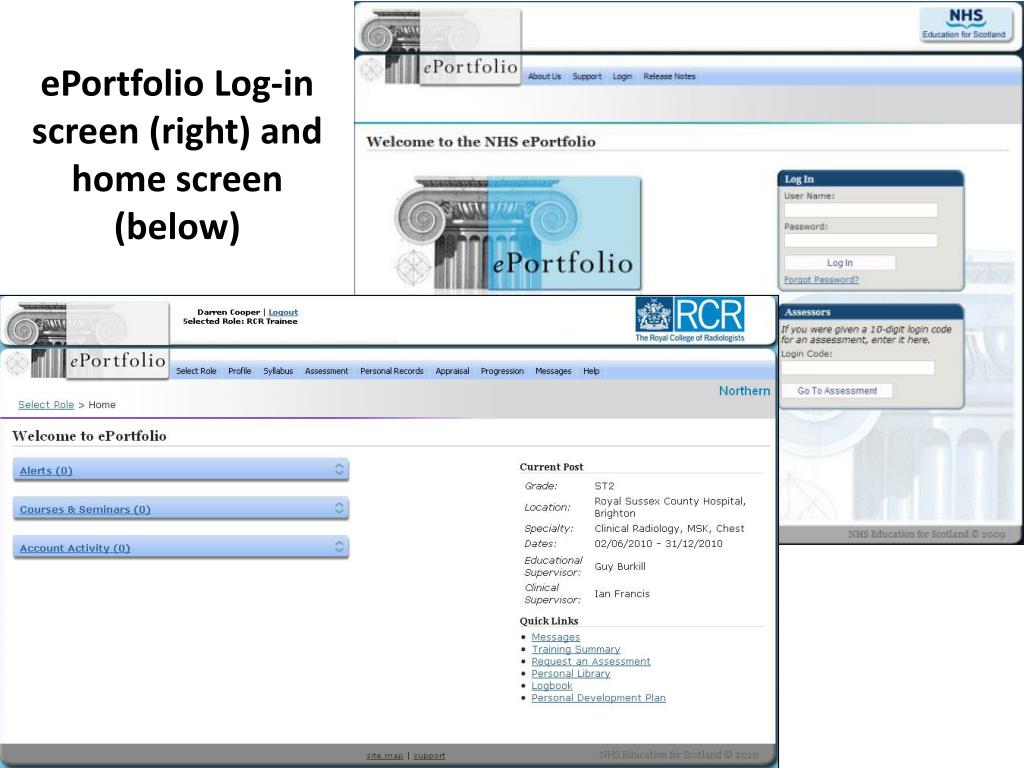 Eportfolio on sale rcgp login