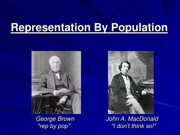 define representation by population and explain how it works