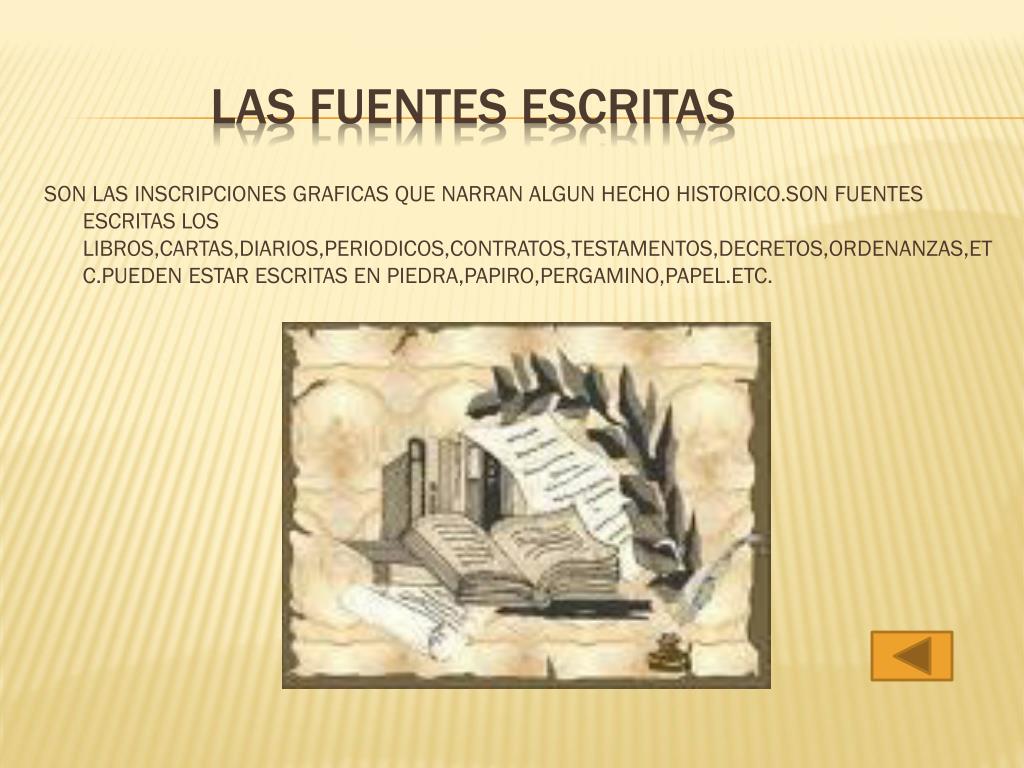 PPT - LA HISTORIA Y SUS FUENTES PowerPoint Presentation, free download -  ID:3032622