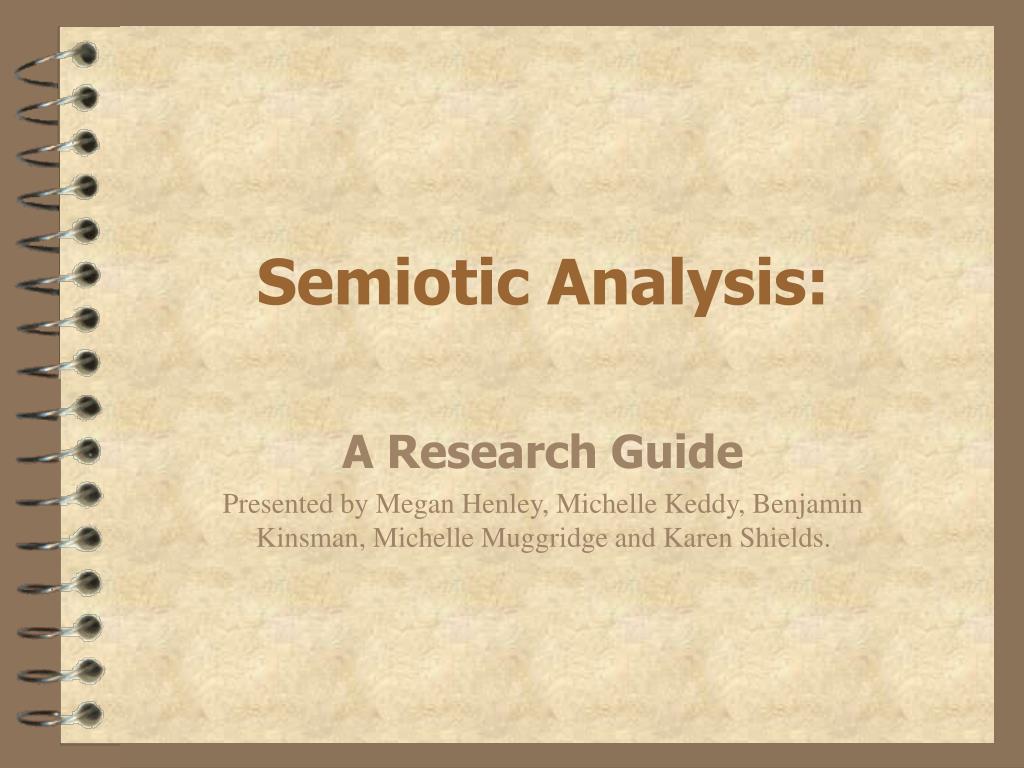 semiotic analysis research paper