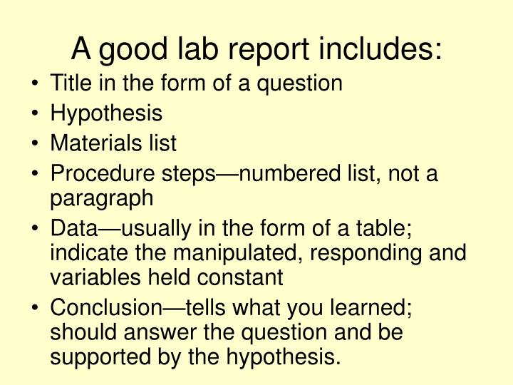 how to write a good lab conclusion