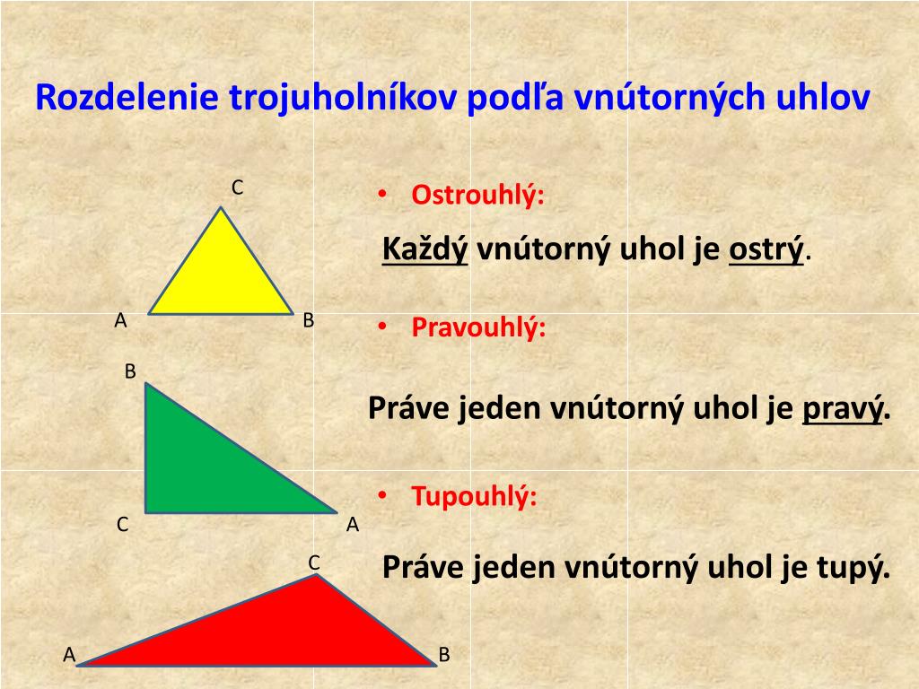 PPT - Uhly v trojuholníkoch Vonkajšie a vnútorné uhly PowerPoint  Presentation - ID:3033867