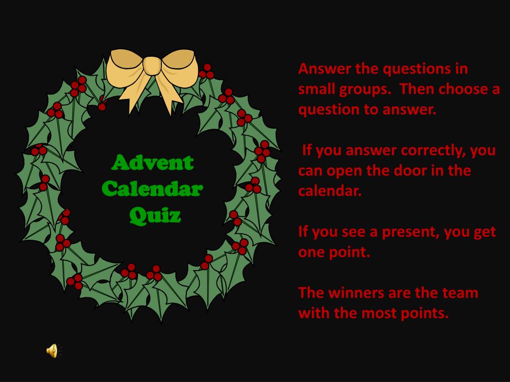 Ppt Advent Calendar Quiz Powerpoint Presentation Free Download Id 3034313