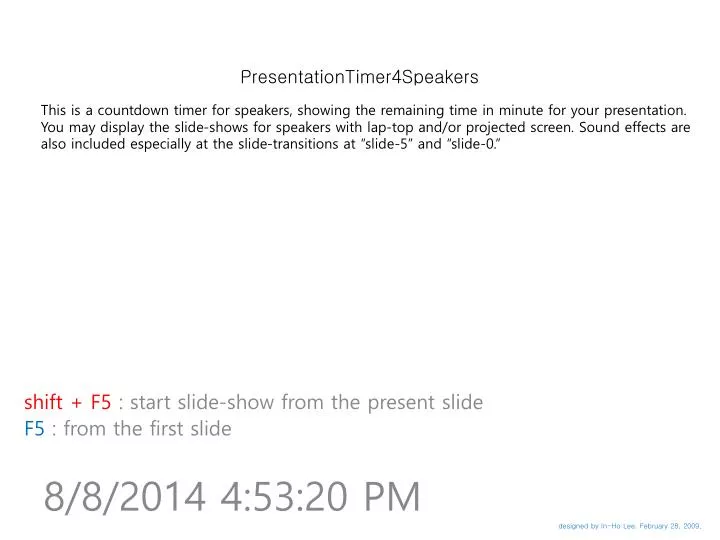 PPT shift + F5 start slideshow from the present slide F5 from