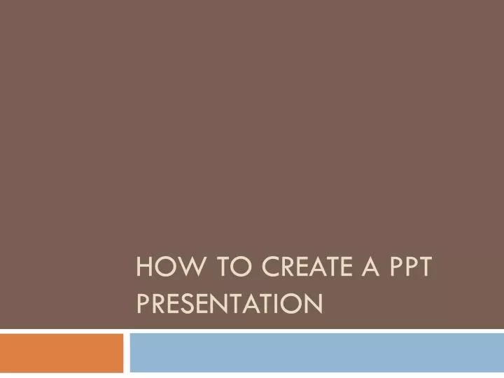 how to create a ppt presentation n.