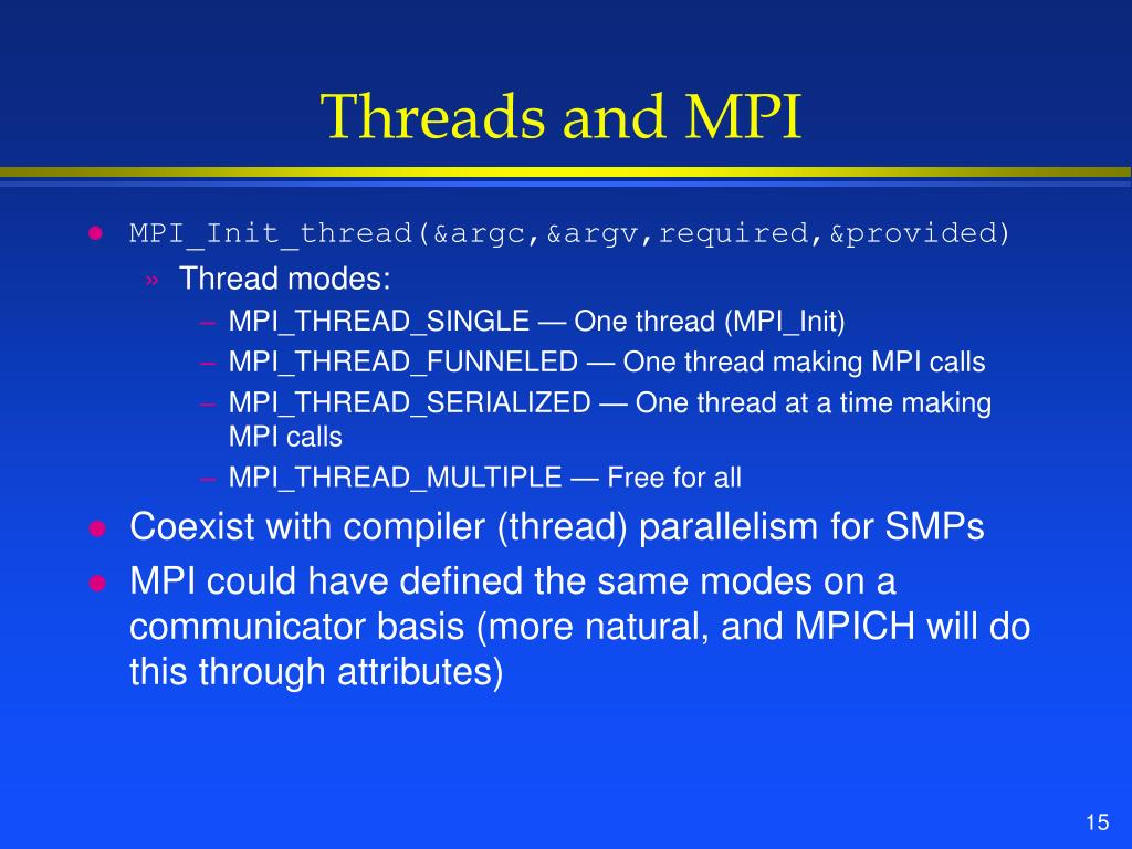 PPT - MPI-2 and Threads PowerPoint Presentation, free download - ID:3036041
