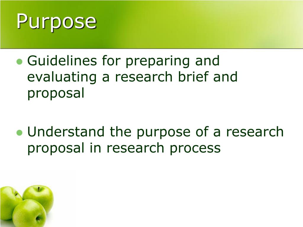 purpose of research proposal ppt