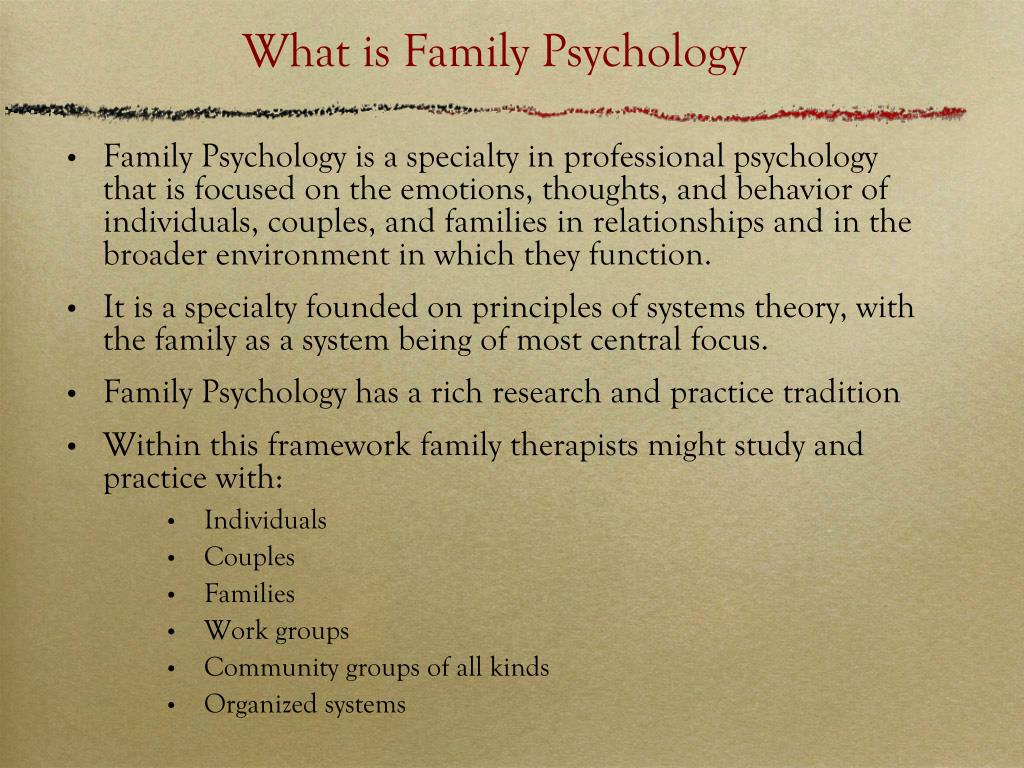 family psychology essay