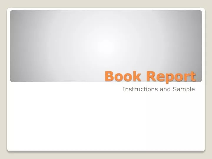 book report template ppt