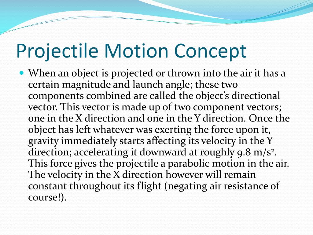 PPT Galileo’s Concept of Projectile Motion PowerPoint Presentation