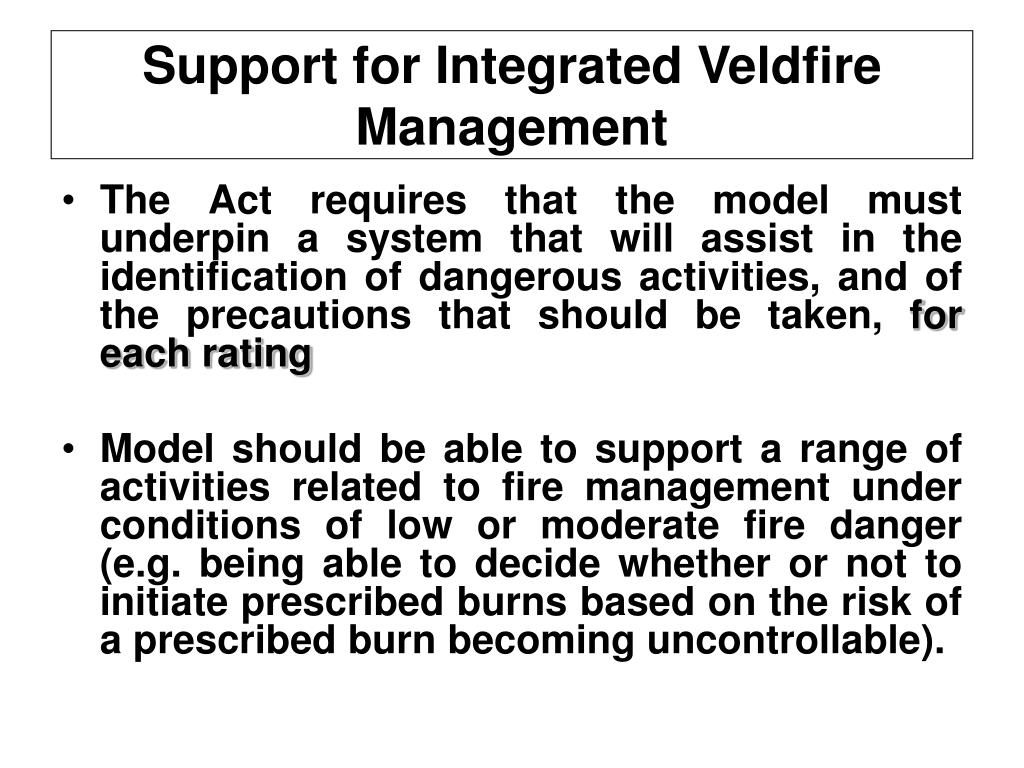 PPT - Key elements of the National Fire Danger Rating System for South ...