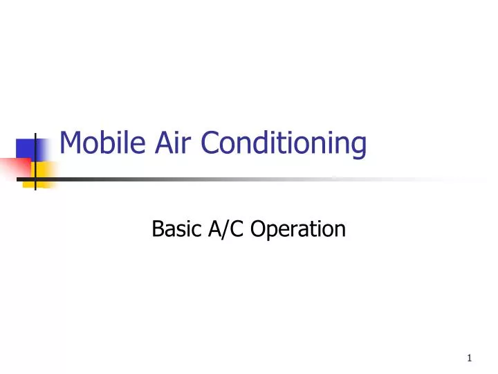 mobile air conditioning n.
