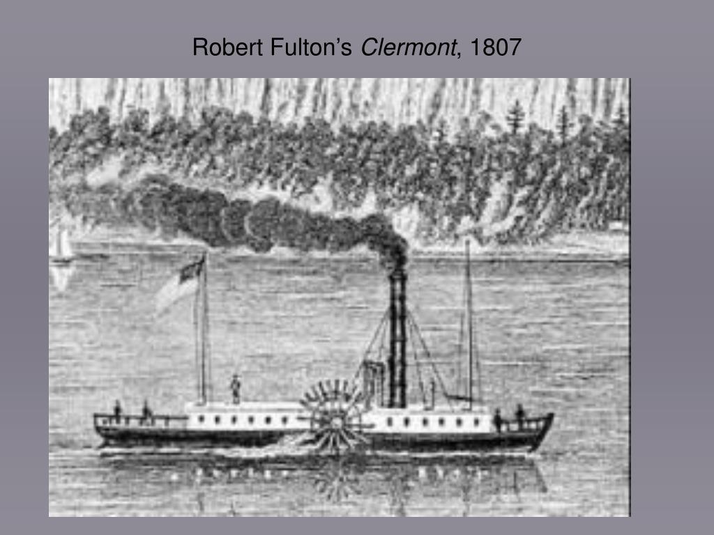Скорость 1 парохода. Первый пароход Фултона 1807.