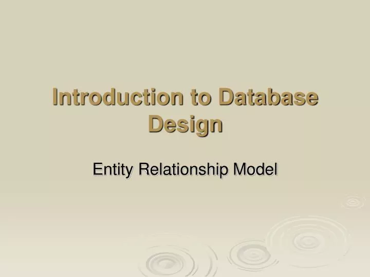 PPT - Introduction To Database Design PowerPoint Presentation, Free ...