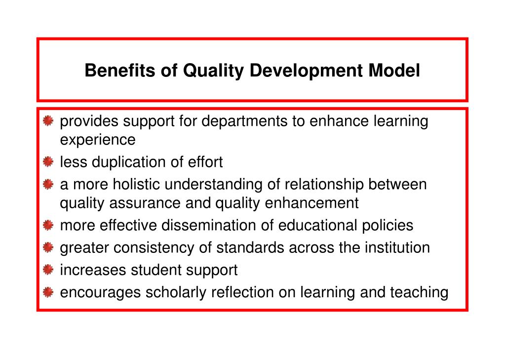 Quality Development Model PPT - The 17 th Networkconference in University Pedagogics H øgskolen i ...