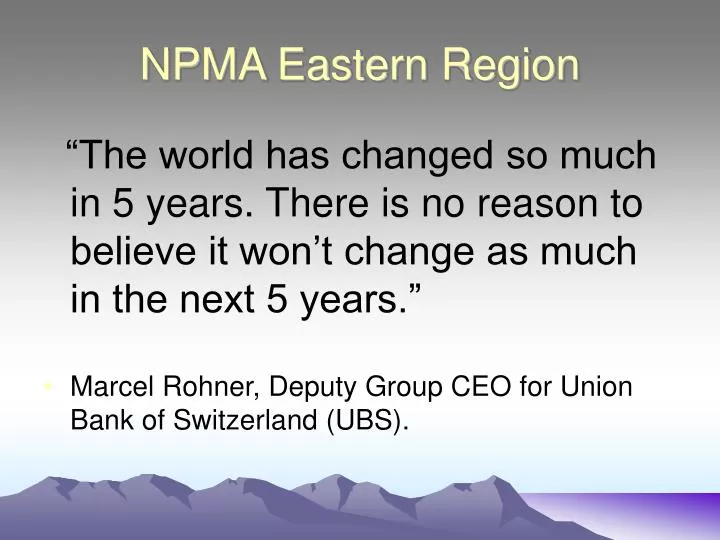 PPT NPMA Eastern Region PowerPoint Presentation, free download ID