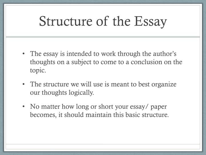 Healthy Lifestyle Essay Structure Of The Essay How To Write A Thesis Paragraph For An Essay also Synthesis Essay Topics Ppt The Structure Of The Essay Powerpoint Presentation Id English Argument Essay Topics