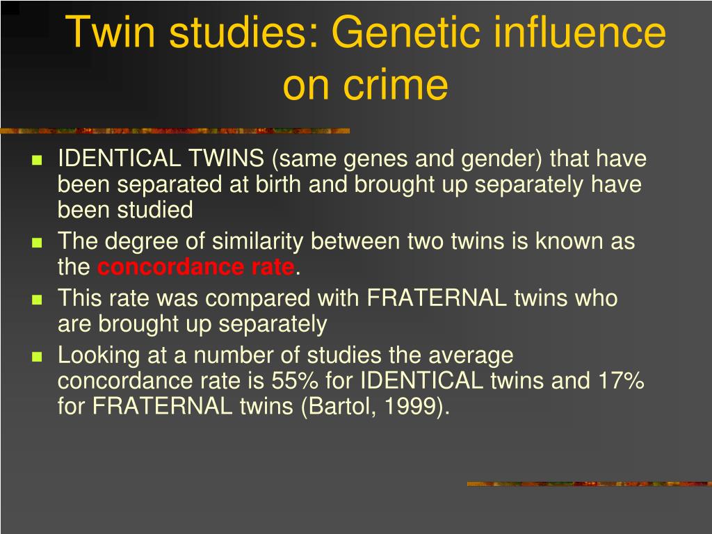 twin studies case study criminology