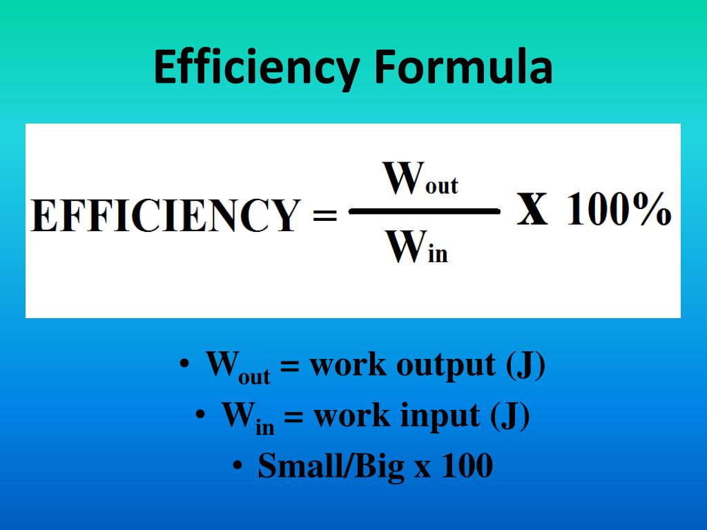 how to calculate efficiency of a machine