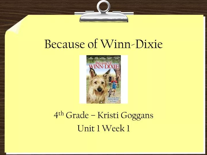 because of winn dixie download