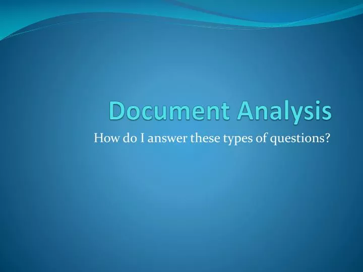 document analysis n.