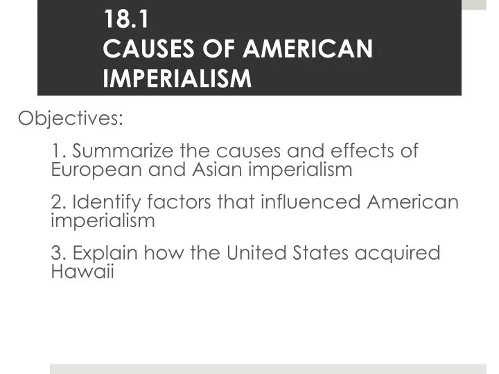 causes of american imperialism essay