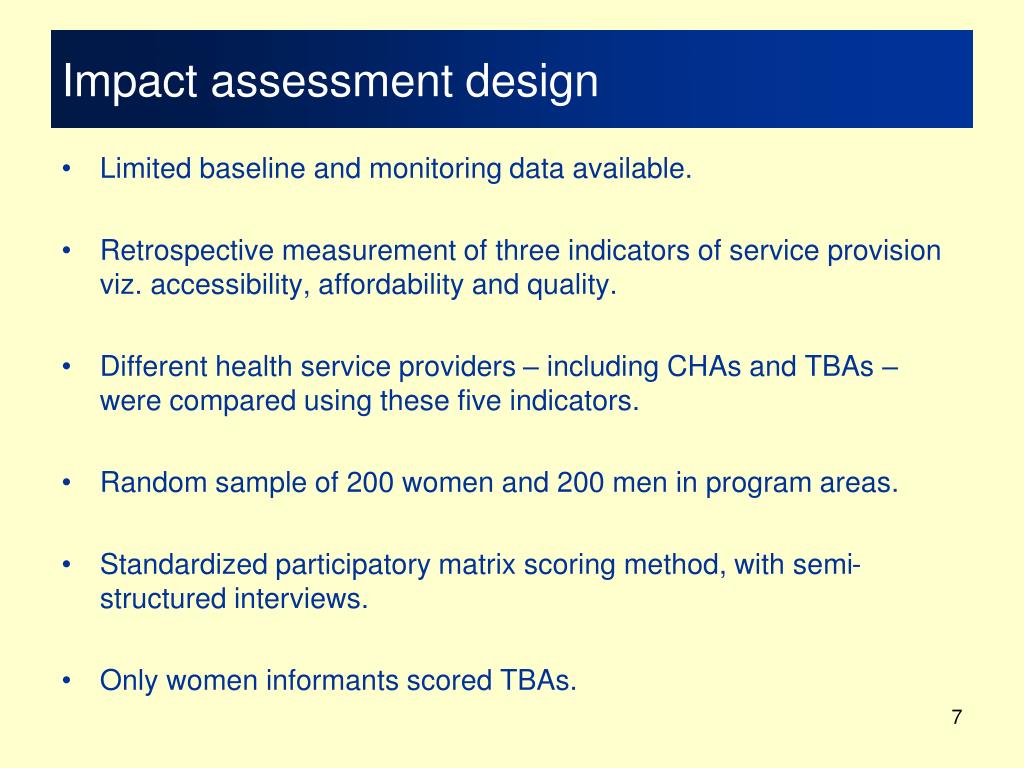 PPT - Impact assessment of community-based health workers in the Somali ...