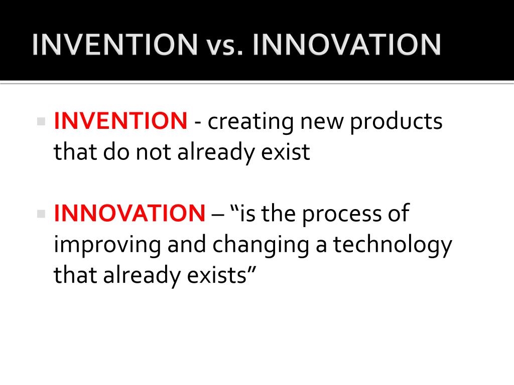 essay on innovation vs invention