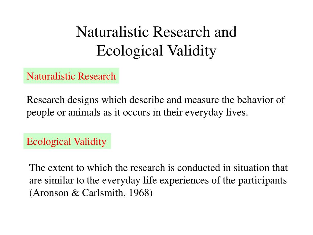 naturalistic approach in research