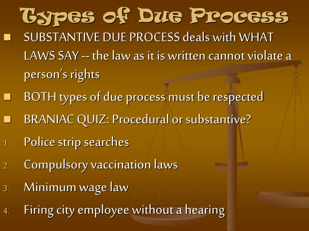 case study of due process of law