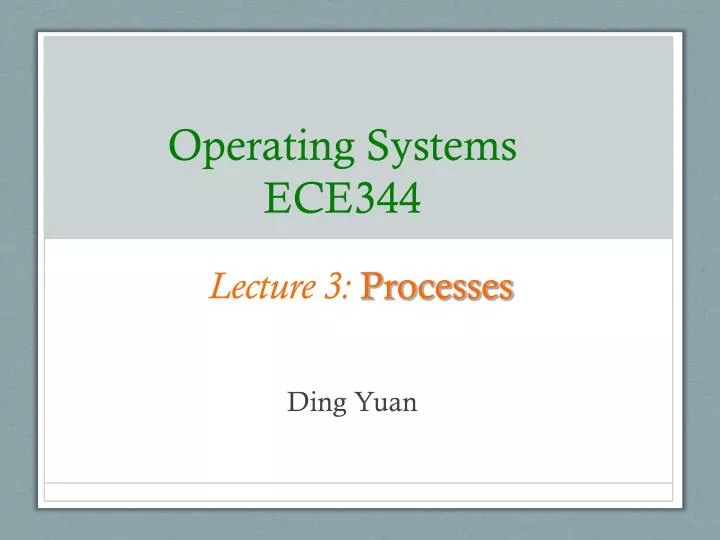operating systems ece344 n.