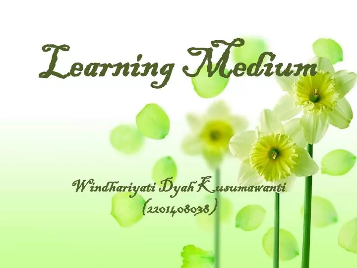 learning medium n.