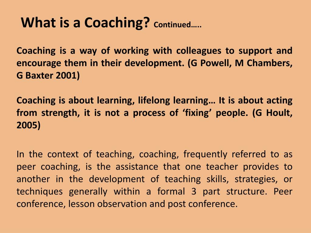 what is coaching presentation