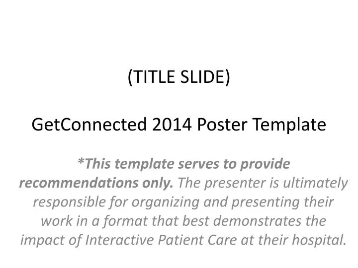 title slide getconnected 2014 poster template n.