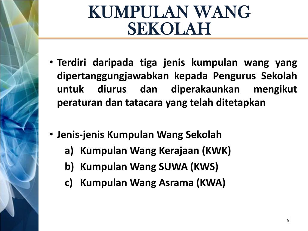 Ppt Tatacara Pengurusan Perakaunan Wang Sekolah Unit Akaun Sekolah Jabatan Pelajaran Perak Powerpoint Presentation Id 3044989