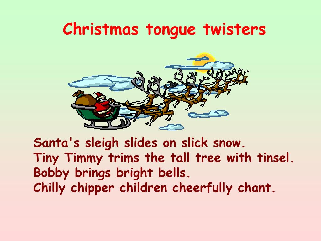 Santa's Tongue Twisters