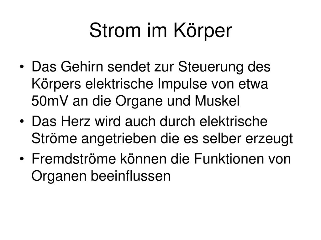 Zu Viel Elektrizität Im Körper www.slideserve.com