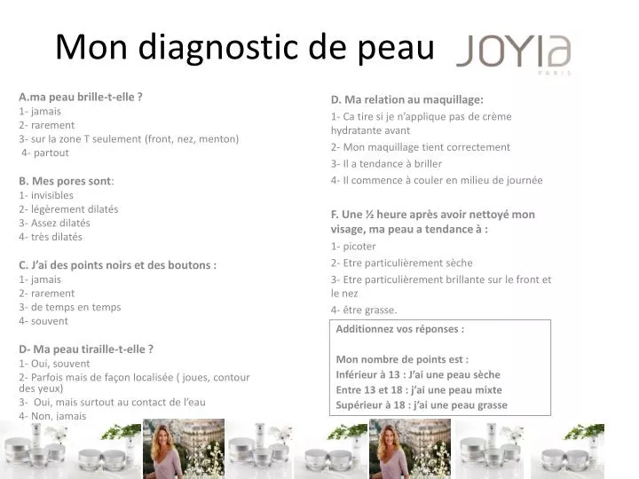PPT Mon diagnostic de peau PowerPoint Presentation, free download