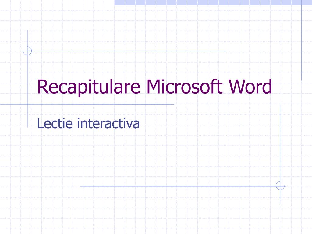 Ppt Recapitulare Microsoft Word Powerpoint Presentation Free