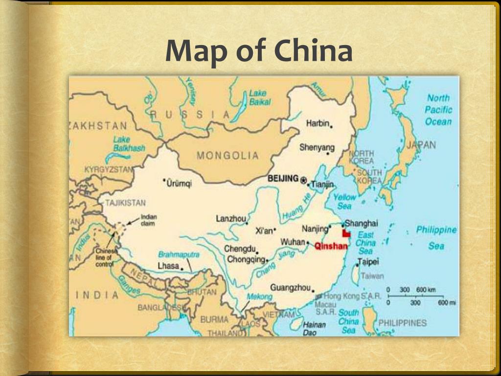 Ancient China Map With Rivers