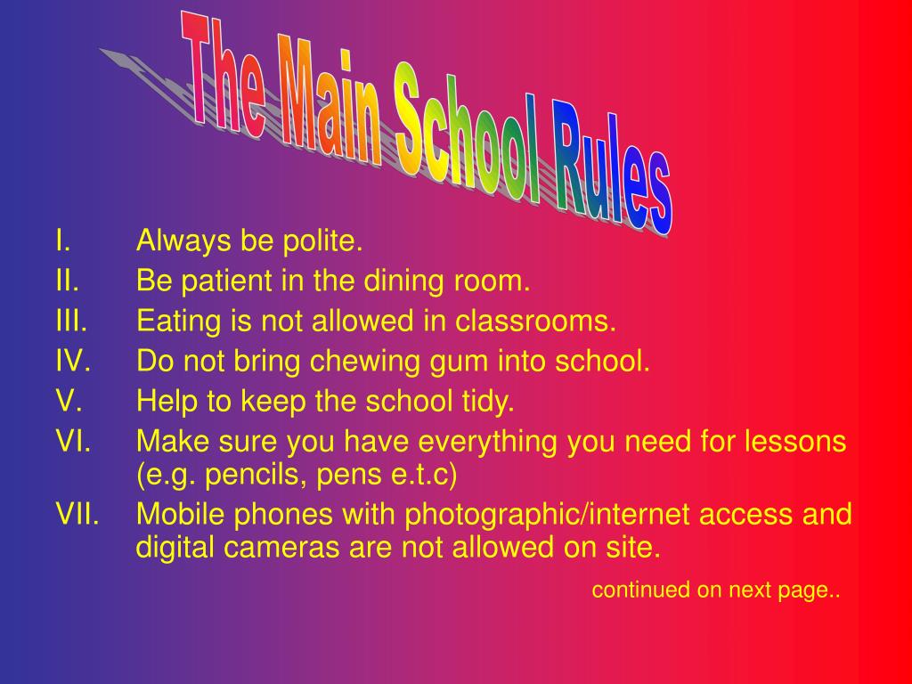 essay about rules and regulations in school