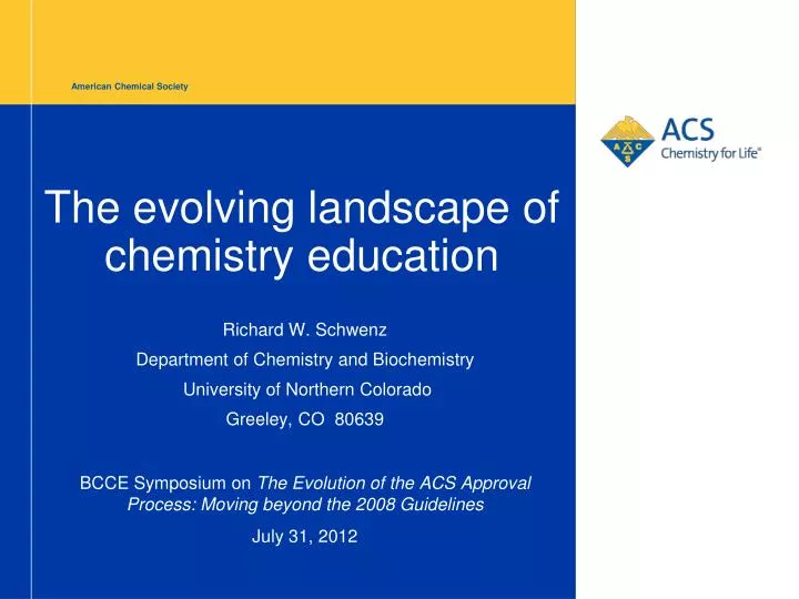 PPT - The evolving landscape of chemistry education PowerPoint Presentation - ID:3049705