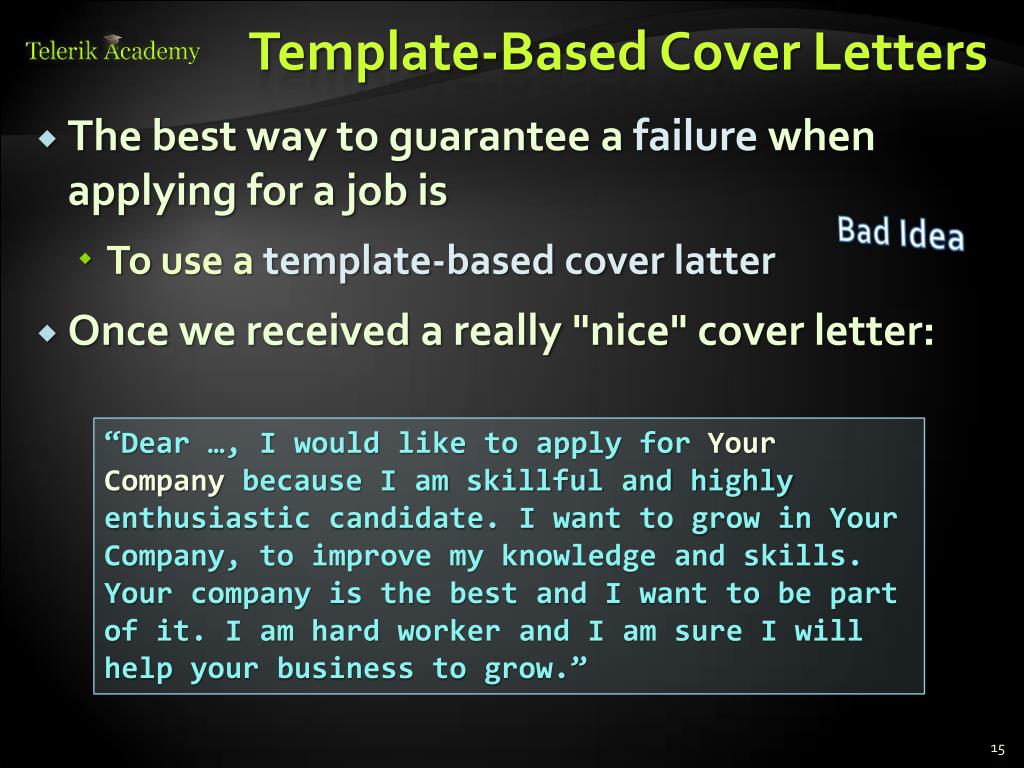 cover letter writing ppt