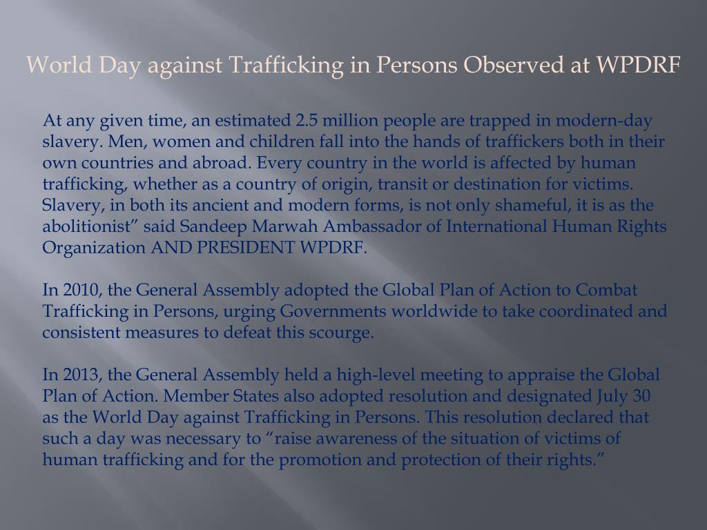 Ppt World Day Against Trafficking In Persons Observed At Wpdrf Images, Photos, Reviews