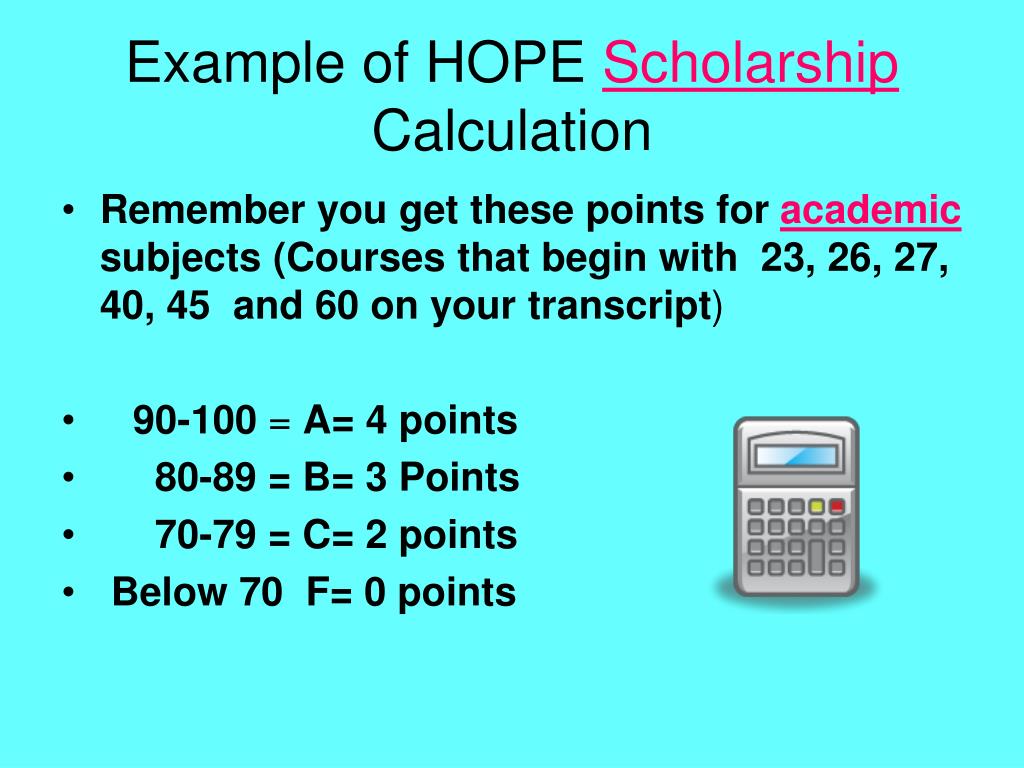 PPT HOPE SCHOLARSHIP and HOPE GRANT PowerPoint Presentation