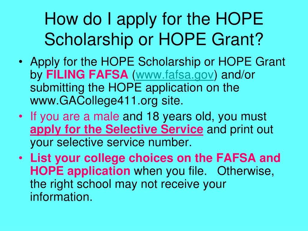 PPT Georgia s HOPE SCHOLARSHIP And HOPE GRANT PowerPoint Presentation ppt-georgia-s-hope-scholarship-and-hope-grant-powerpoint-presentation