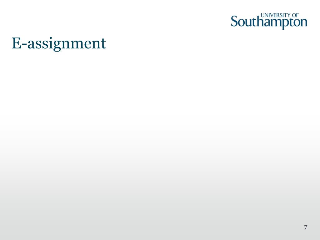 e assignment university of southampton