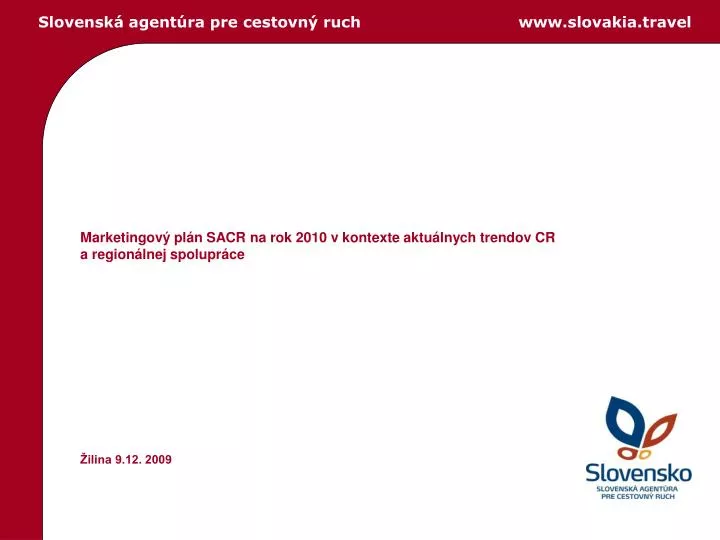 Ppt Slovensk Agent Ra Pre Cestovn Ruch Slovakia Travel Powerpoint Presentation Id