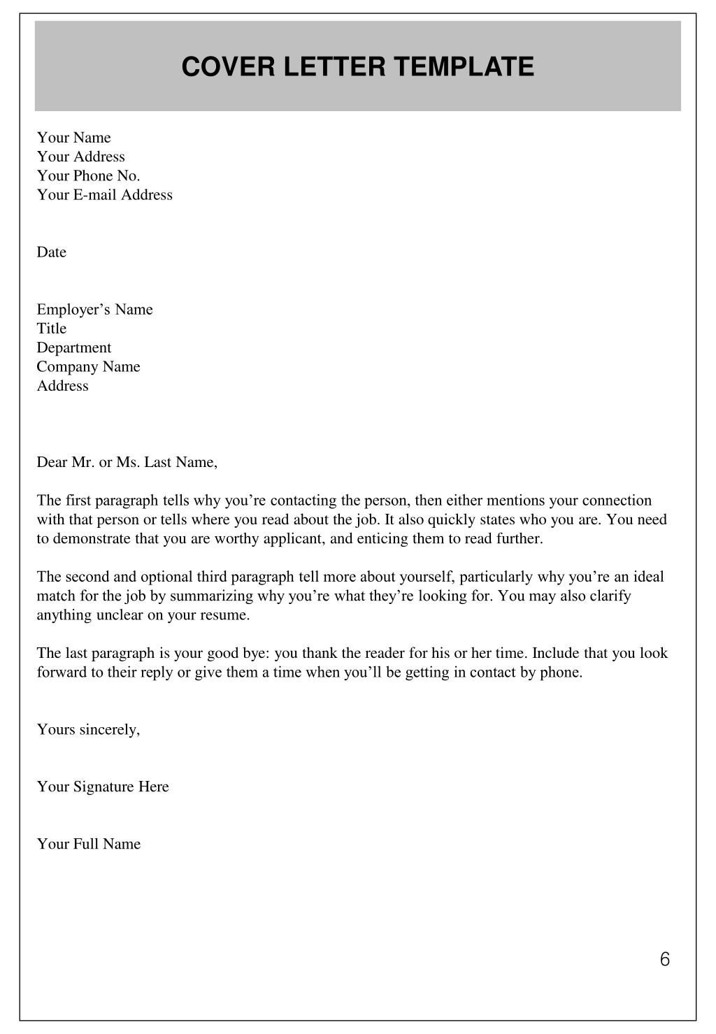 Cover Letter To Company No Name - 100+ Cover Letter Samples