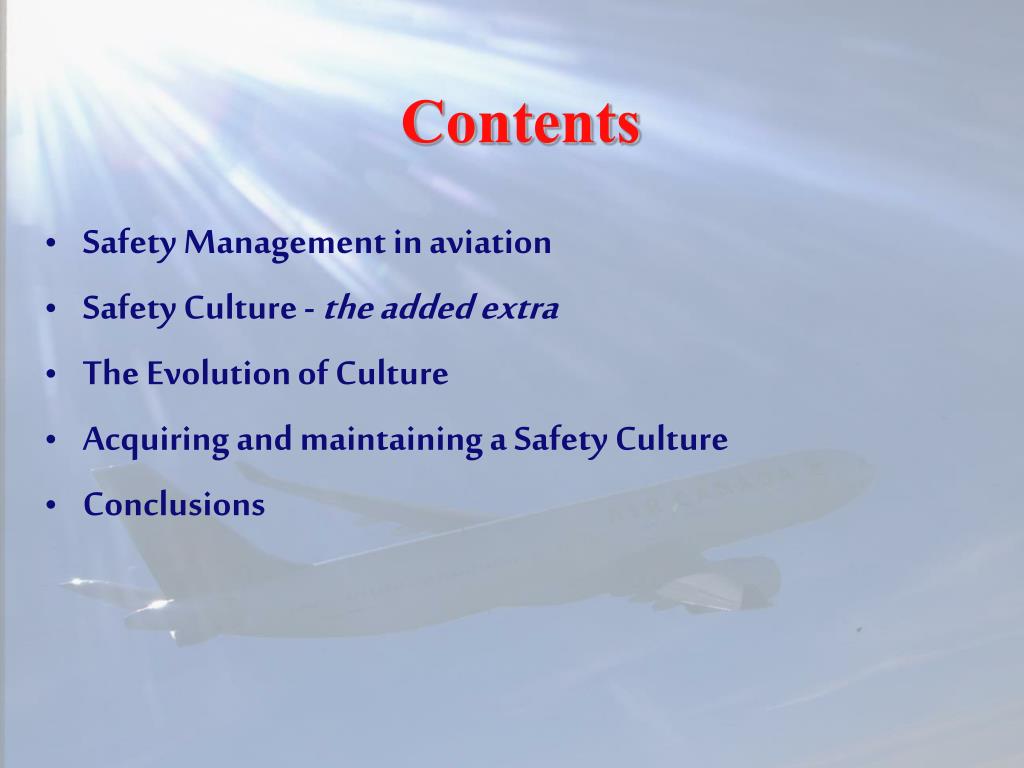 PPT Achieving a Safety Culture in Aviation PowerPoint Presentation